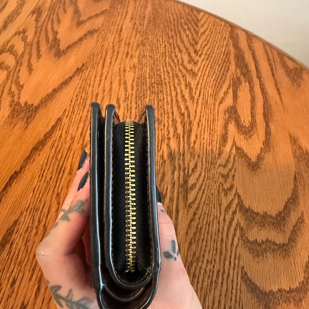 Coach Black Embossed Card Holder - Picture 4 of 7